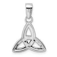 Sterling Silver Rhodium-plated Trinity Pendant view 4
