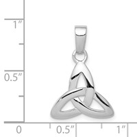 Sterling Silver Rhodium-plated Trinity Pendant view 3
