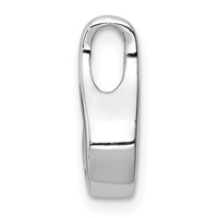 Sterling Silver Rhodium-plated 6mm CZ Pendant view 2