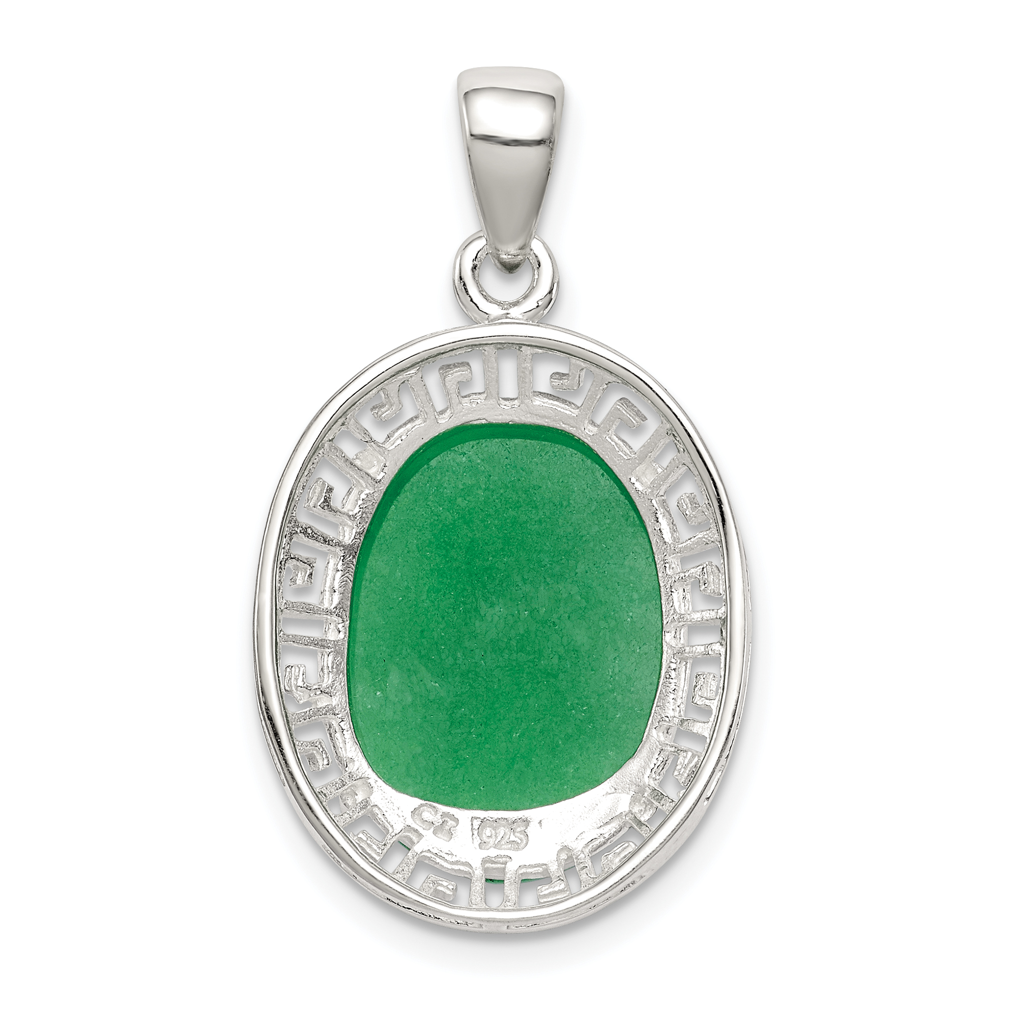 Silver Jade Greek Key Pendant QP267 191101279997| eBay