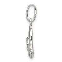 Sterling Silver CZ Heart Pendant view 2