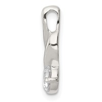 Sterling Silver 5mm CZ Pendant Chain Slide view 2