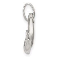 Sterling Silver Heart Pendant with CZ view 2