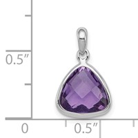Sterling Silver Rhodium-plated Amethyst Pendant view 4
