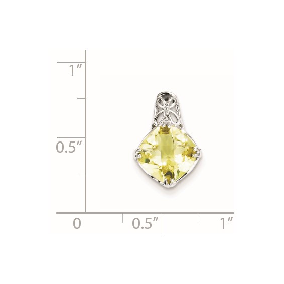 Sterling Silver Lemon Quartz Pendant