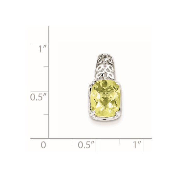 Sterling Silver Lemon Quartz Pendant