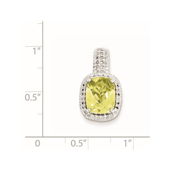 Sterling Silver Lemon Quartz Pendant