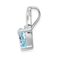 Sterling Silver Rhodium Plated Diamond & Lt Swiss BT Heart Pendant view 2