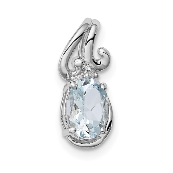 Oval Gemstone & Diamond Pendants