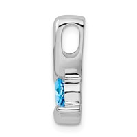 Sterling Silver Rhodium-plated Blue Topaz Pendant view 2