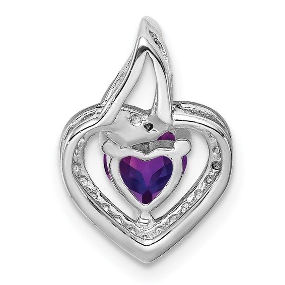 Gemstone & Diamond Heart Pendants