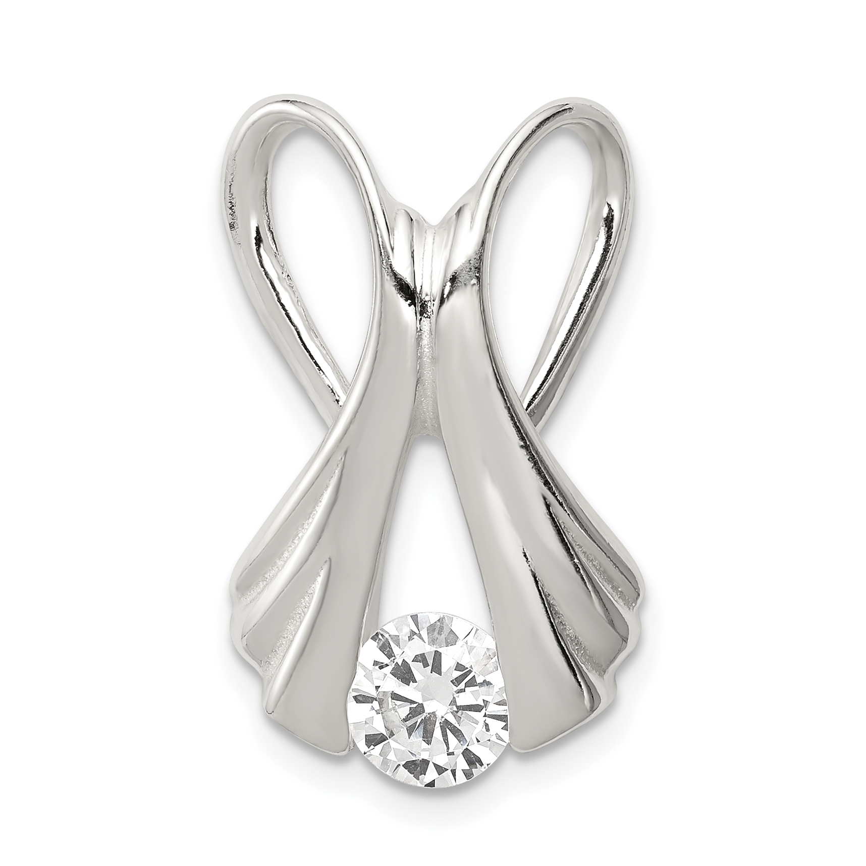 Sterling Silver CZ Slide (QP313)