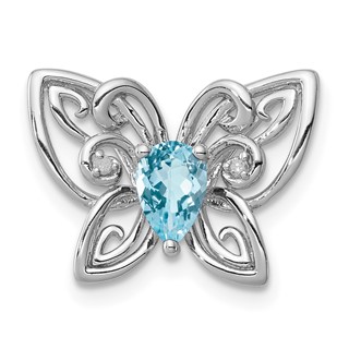 Gemstone & Diamond Butterfly Pendants