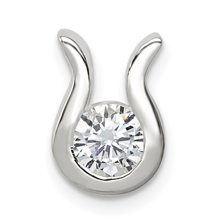 Sterling Silver CZ Chain Slide