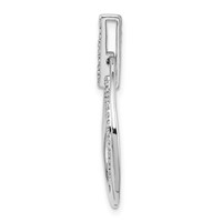 Sterling Silver Rhodium Plated Diamond Pendant view 2
