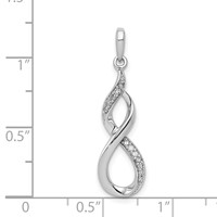Sterling Silver Rhodium Diam. Figure 8 Pendant view 3