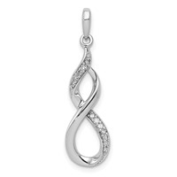 Sterling Silver Rhodium Diam. Figure 8 Pendant view 1