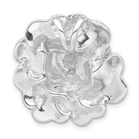 Sterling Silver Antiqued Marcasite Flower Chain Slide Pendant view 4