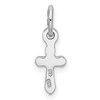 Sterling Silver Rhodium-plated Crystal Cross Petite Pendant view 3