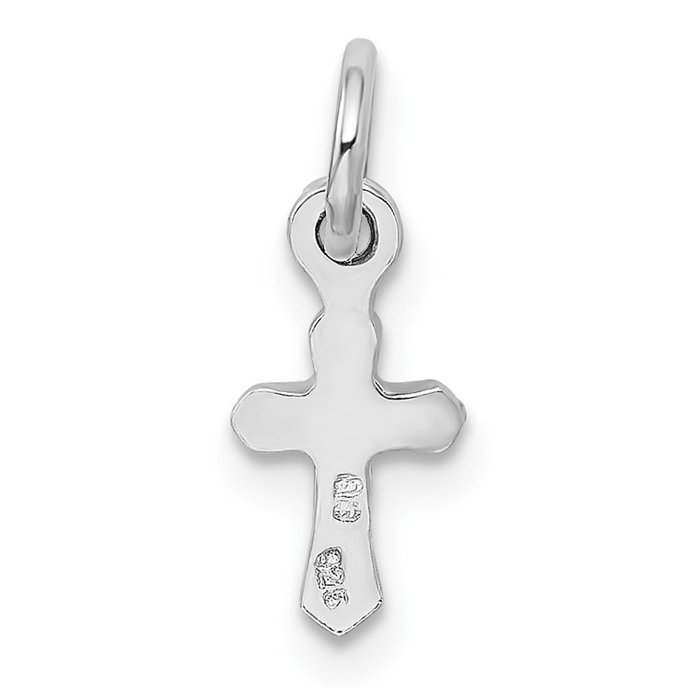 Sterling Silver RH-pltd Child's June Preciosca Crystal Cross Pendant (QP4033JUN)