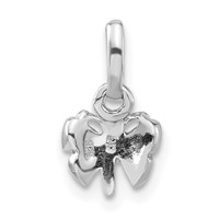 Sterling Silver Child's Rhodium-Plated Yellow Enamel Butterfly Pendant view 4