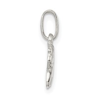 Sterling Silver Rhodium-plated Polished Pony Children's Pendant view 2