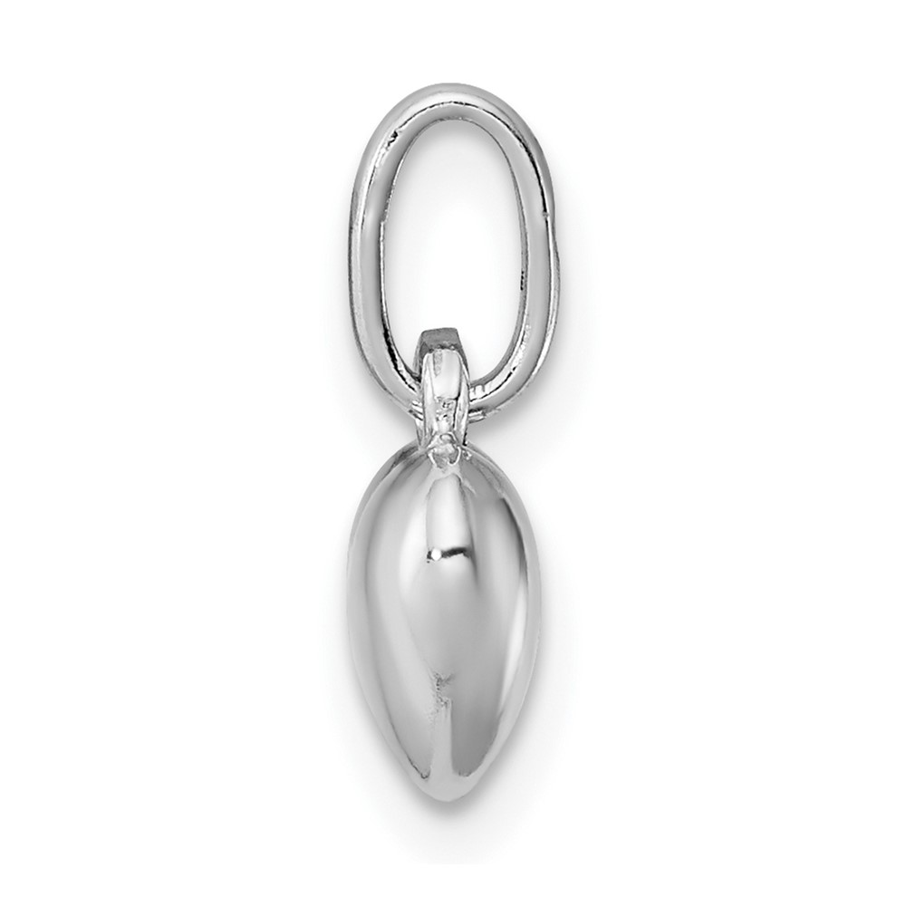 Sterling Silver Rhodium-plated Polished Heart Children's Pendant (QP4048)