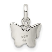 Sterling Silver Enamel Kid's Butterfly Pendant view 4