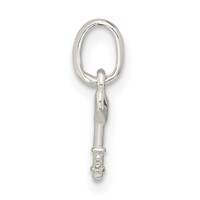 Sterling Silver Pink CZ Key Kid's Pendant view 2
