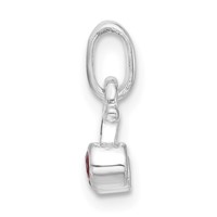 Sterling Silver Synthetic Ruby Cherry Kid's Pendant view 2