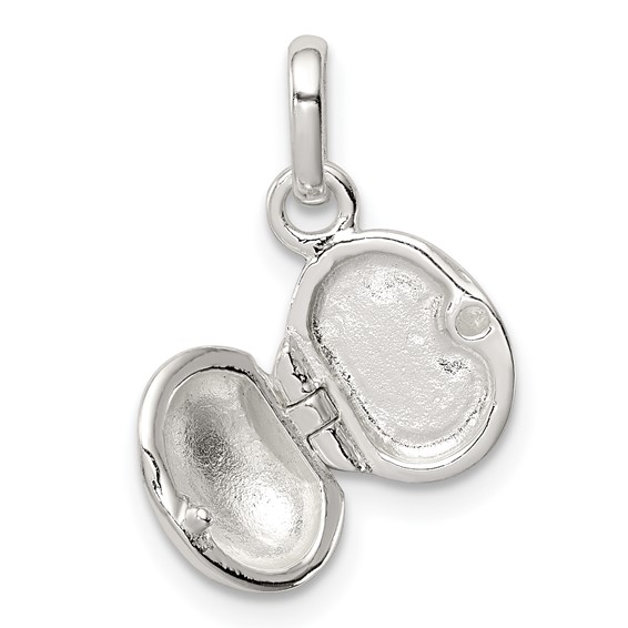 Sterling Silver Pink & Black Enamel Ladybug Locket Children's Pendant