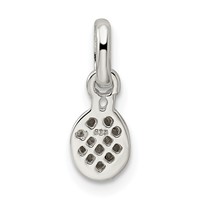 Sterling Silver Polished Pink & Black Enameled Ladybug Children's Pendant view 4