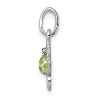 Sterling Silver Polished Multi-color Enameled Sea Turtle Petite Pendant view 2