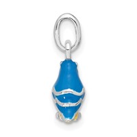 Sterling Silver 3D Enamel Bird Kid's Pendant view 2