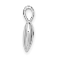 Sterling Silver Polished CZ Heart Pendant view 2