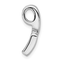 Sterling Silver Brushed CZ Slide view 2
