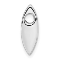 Sterling Silver Brushed and Polished CZ Slide view 2
