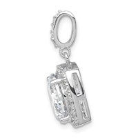 Sterling Silver Rhodium-plated Polished CZ Pendant view 2