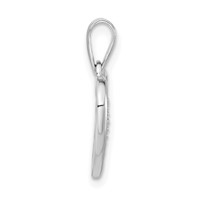 Sterling Silver Polished CZ Heart Pendant view 2