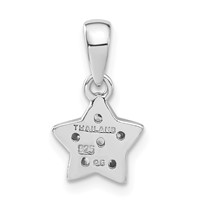 Sterling Silver Polished CZ Star Pendant view 4