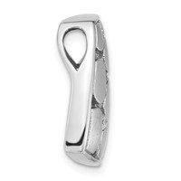 Sterling Silver Satin & Polished CZ Slide view 2
