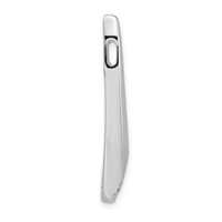 Sterling Silver Rhodium-plated Polished Fancy CZ Chain Slide Pendant view 2