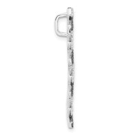 Sterling Silver Black & White CZ Chain Slide view 2