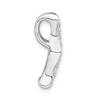 Sterling Silver Pendant with Black Rhodium Polished Black & White CZ Slide view 2
