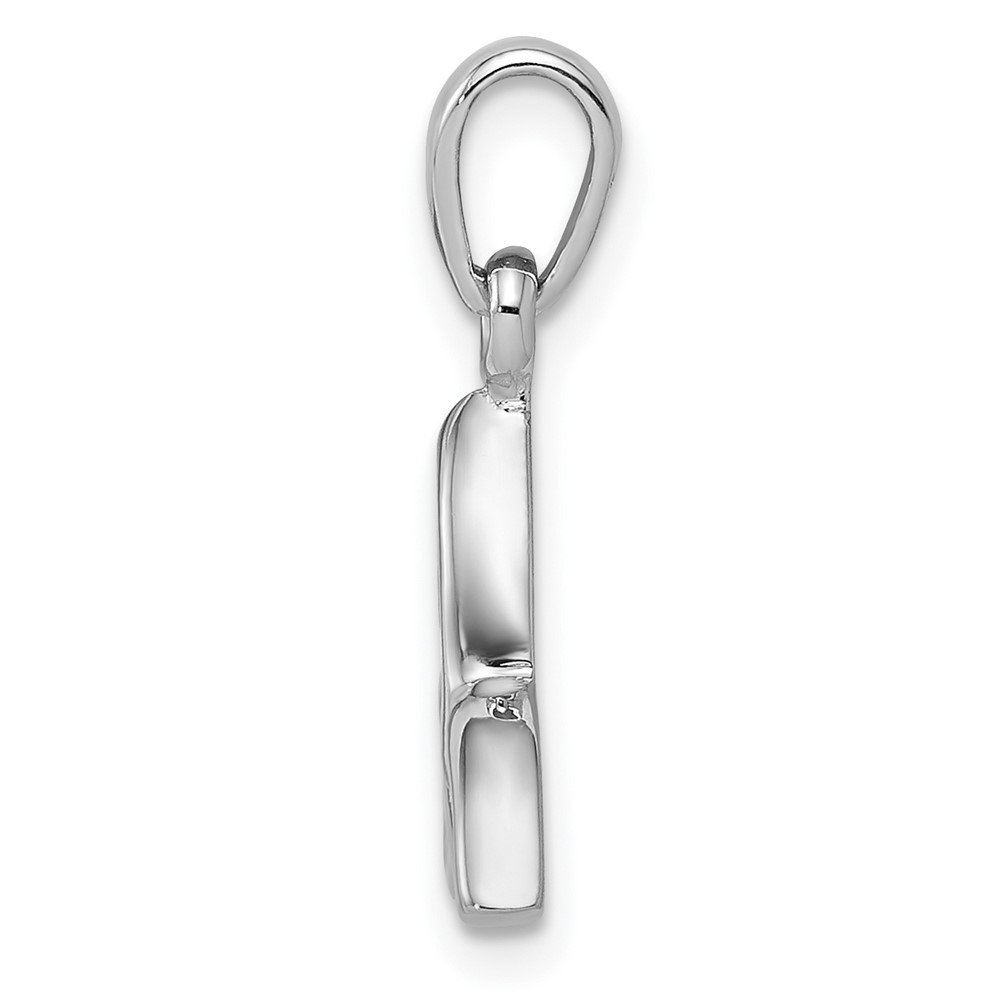 Sterling Silver Rhodium-plated Polished Celtic Trinity Pendant (QP4297)
