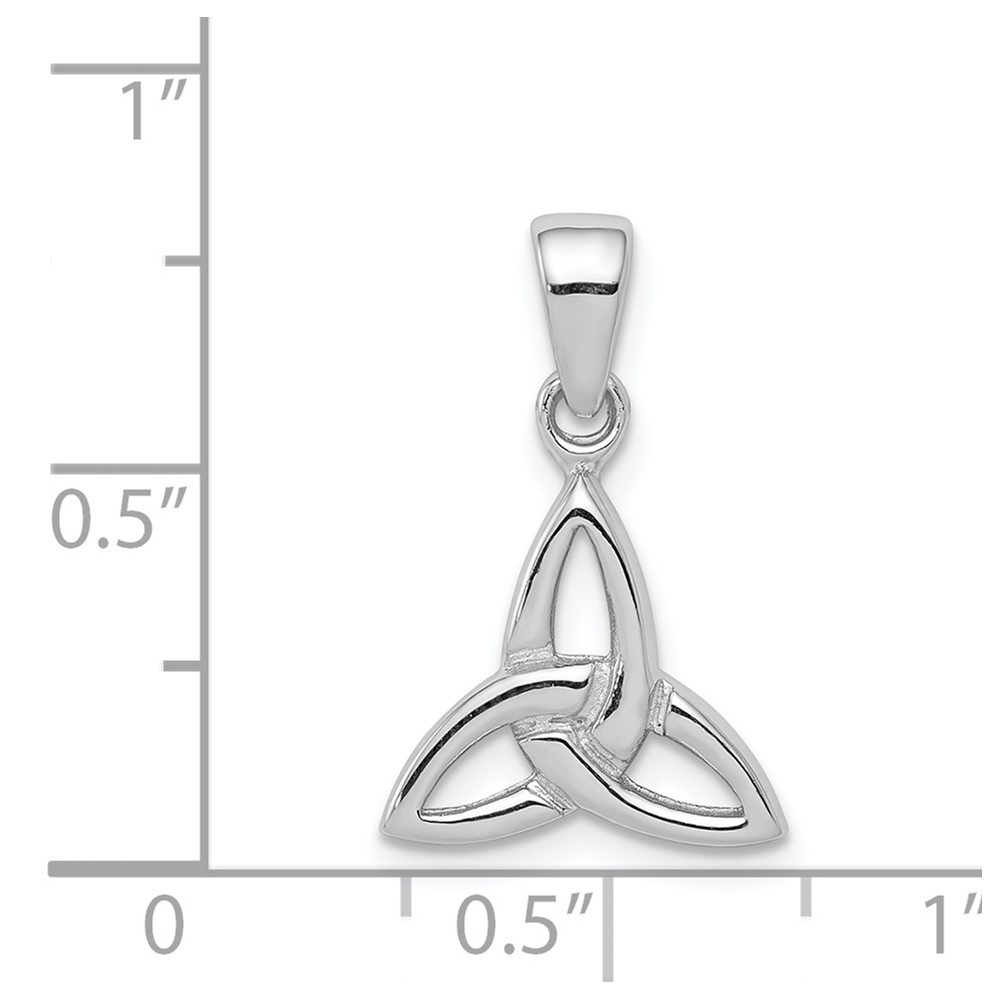 Sterling Silver Rhodium-plated Polished Celtic Trinity Pendant (QP4297)