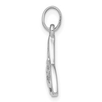Sterling Silver Rhodium-plated Polished Celtic Symbol Pendant view 2