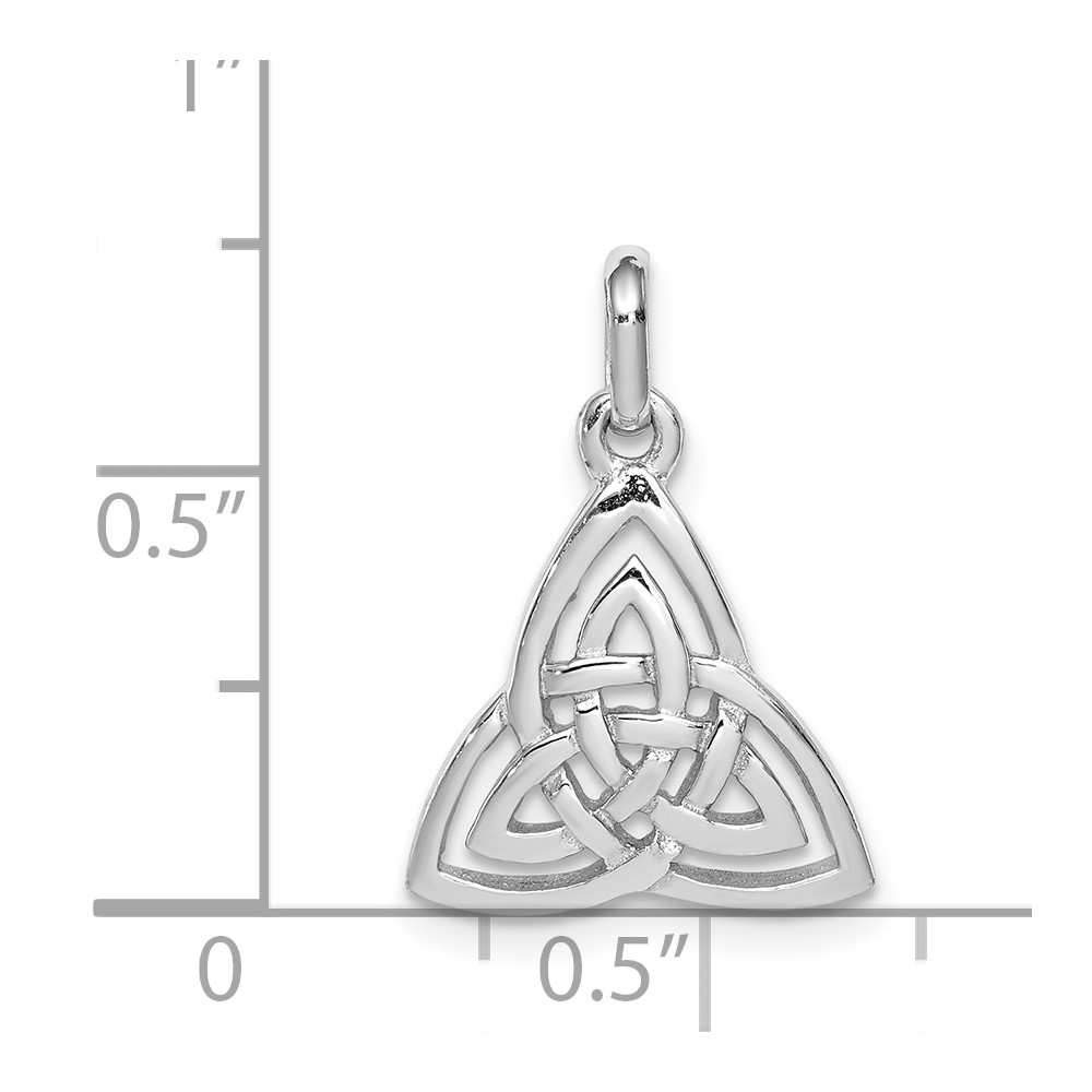 Sterling Silver Rhodium-plated Polished Celtic Symbol Pendant (QP4298)