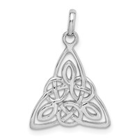 Sterling Silver Rhodium-plated Polished Celtic Symbol Pendant view 1