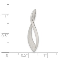 Sterling Silver Polished & Satin Twisted Chain Slide Pendant view 3